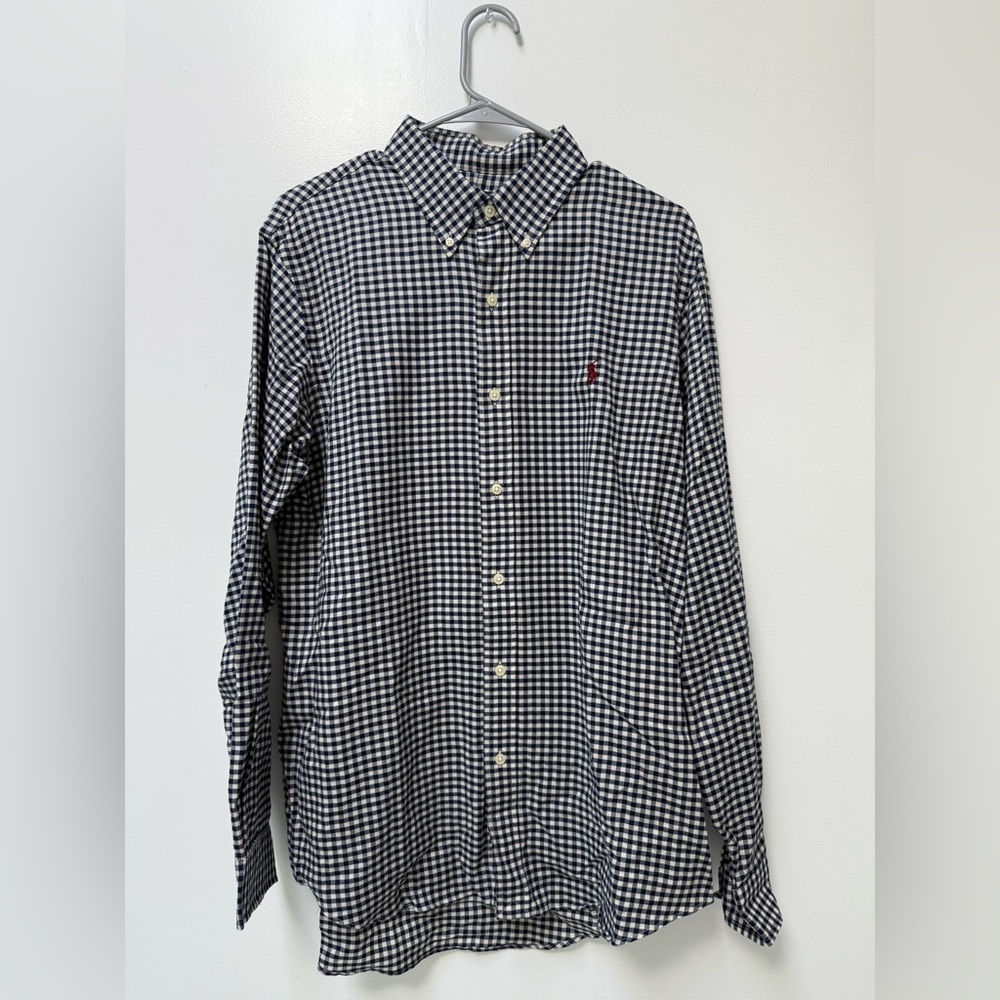 Ralph Lauren Blue and White Gingham Shirt